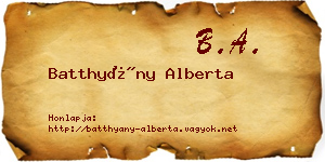Batthyány Alberta névjegykártya